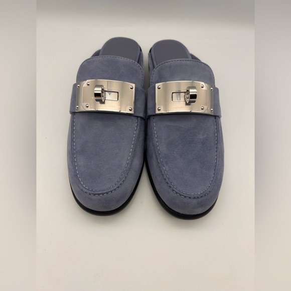 Hermès Iota Mule New In Box Blue Ciel Size 37 - Picture 3 of 16